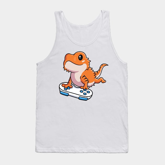 Bearded Dragon Shirts For Kids Boys Games Reptile Gamer Tank Top by 14thFloorApparel